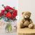 Kiss bouquet with Teddy bear