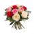 12 Short-stemmed Multicoloured Roses-Min