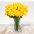 36 Yellow Roses in a Vase