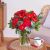 Red bouquet of mixed flowers