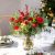 Red Christmas bouquet of mixed flowers