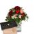 Valentine's Day Bouquet with red roses and Munz bar of chocolate «Heart»