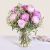 Peony Pillow - Bouquet of pink peonies