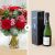 Burst of rose and champagne