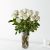 12 Long Stem White Rose Bouquet
