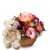 Flower arrangement 'Froehliche Weihnachtszeit' with teddy be
