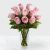 Send 12-Pink-Roses-in-Vase-Min to Malawi