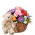 Send Cute-Basket-of-Flowers-with-teddy-bear-white to Liechtenstein