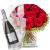 Send Small-Pearl-of-Roses-with-Prosecco-Albino-Armani-DOC-75-cl-incl-ice-bucket-and-two-sparkling-wi to Liechtenstein