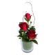 Send Three-Rose-Glass-Red to Lesotho
