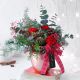 Send Blooming-Christmas-in-Rose-Gold-Vase to India