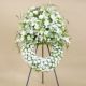 Send Funeral-wreath-with-white-flowers to Spain