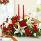 Send Lilies-arrangement-Christmas-style to Greece
