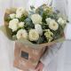Send Neutral-Romantic-Bouquet-with-White-Roses-Min to United Kingdom
