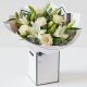 Send Beautifully-Simple-White-Rose-Lily-Bouquet-Min to United Kingdom