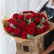 Send 24-Red-Rose-Hand-Tied to United Kingdom