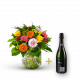 Colorful bouquet with Cava