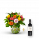 Colorful bouquet with St-Emilion