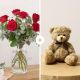 Roses and Teddy bear