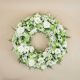 Send Funeral-wreath-with-roses-and-gerberas to Spain