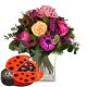Flower bouquet Sweet Surprise with Munz chocolate ladybird
