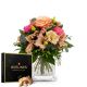 Send Flower-bouquet-Lovely-with-Avelines-pralines-from-Maestrani to Liechtenstein