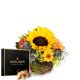 Send Flower-arrangement-Sunny-Kiss-with-Avelines-pralines-from to Liechtenstein
