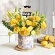 Send Sunny-Hues-Fathers-Day-Floral-Arrangement to India