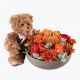 Send Autumn-Bowl-orange-with-Teddy-240522 to Norway