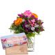 Send Flower-bouquet-Blossom-Beauty-with-Munz-bar-of-chocolate- to Liechtenstein