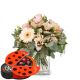 Send Delicate-Seasonal-Bouquet-with-chocolate-ladybird to Switzerland