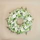 Funeral wreath in white tones