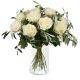 Send 12-White-Roses-with-greenery to Switzerland