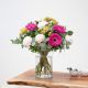 Send Bouquet-of-carnations-and-mixed-flowers-in-cream-and-violet-Min to Portugal