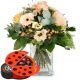 Send Delicate-Seasonal-Bouquet-with-chocolate-ladybird to Switzerland