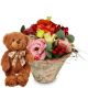 send Flower-Kiss-with-teddy-bear-brown-Max to Liechtenstein