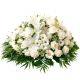 Send Funeral-cushion-of-white-flowers-Mid to Luxembourg