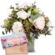 Send Magical-Peonies-with-bar-of-chocolate-Happy-Birthday to Switzerland