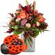 Send October-Bouquet-of-the-Month-with-chocolate-ladybird to Switzerland