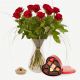 Send Red-roses-with-chocolate-filled-metal-heart to Denmark