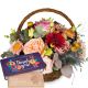 Send Romantic-Seasonal-Basket-with-bar-of-chocolate-Thank-you to Liechtenstein