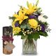 Send Summer-Sunshine-with-Lilies-and-Gottlieber-cocoa-almonds-and-hanging-gift-tag-Thank-You to Switzerland